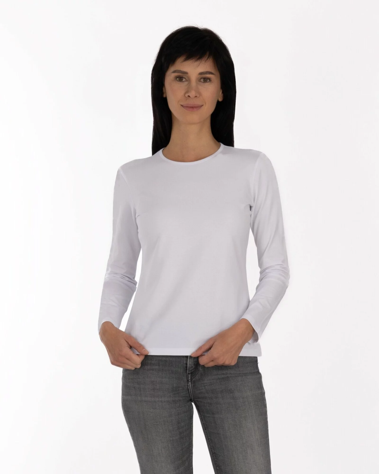 Bluză damă basic B.2401.Alb