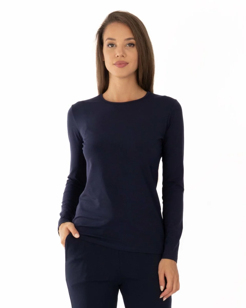 Bluză damă basic B.2401.Bleumarin