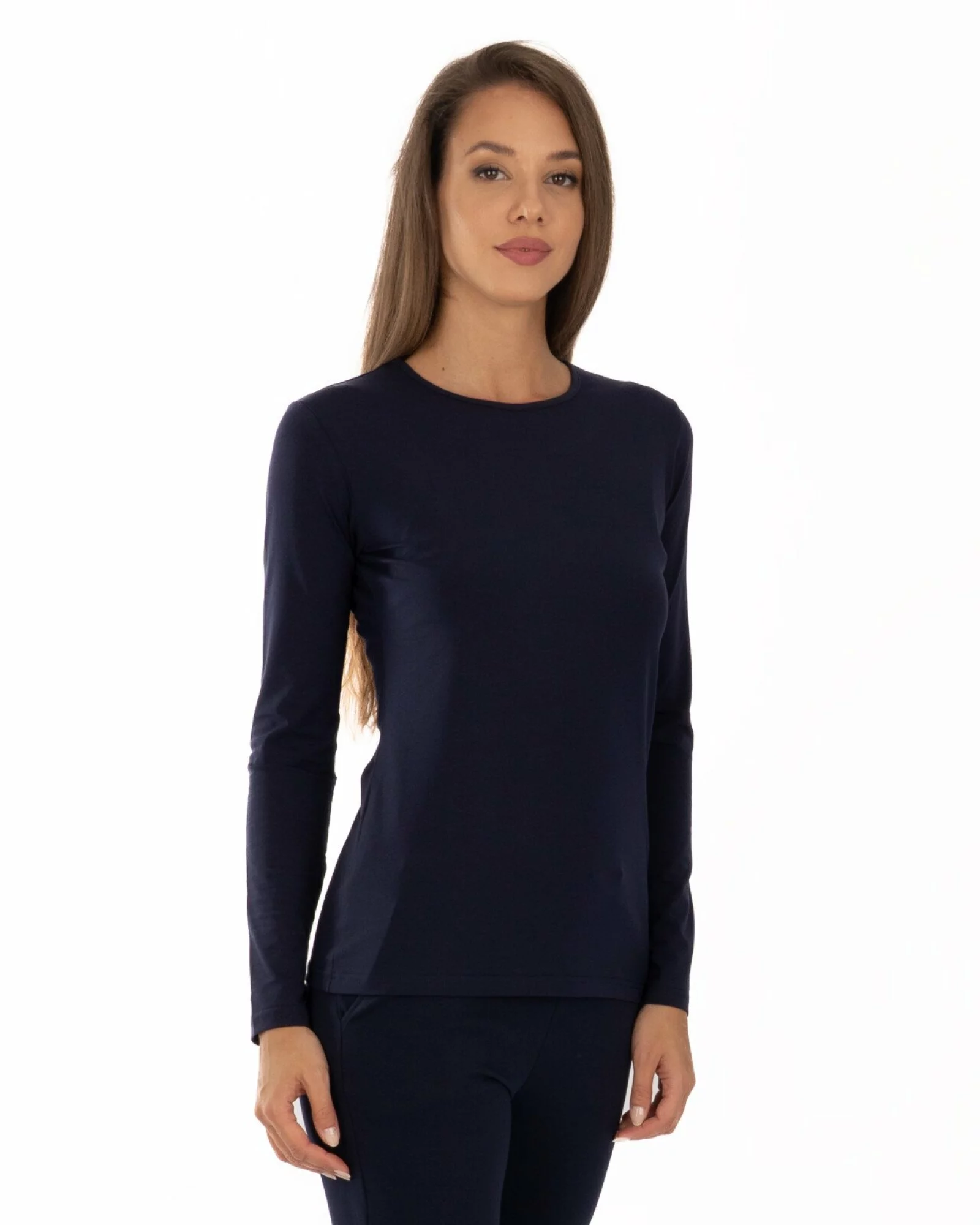 Bluză damă basic B.2401.Bleumarin