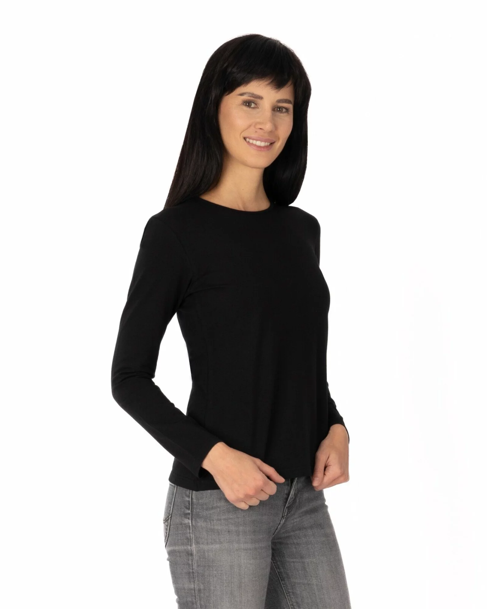 Bluză damă basic B.2401.Negru