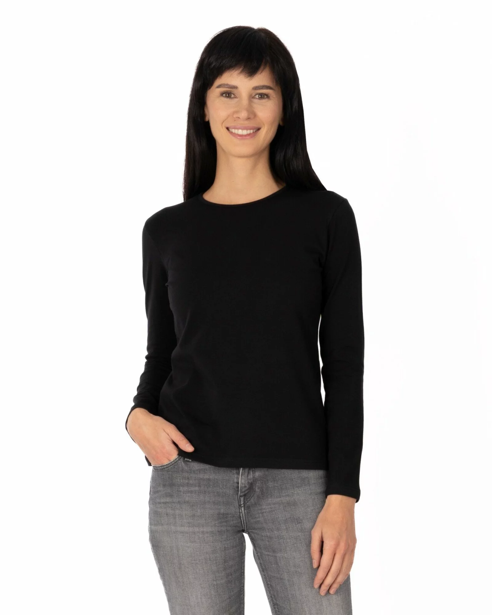 Bluză damă basic B.2401.Negru