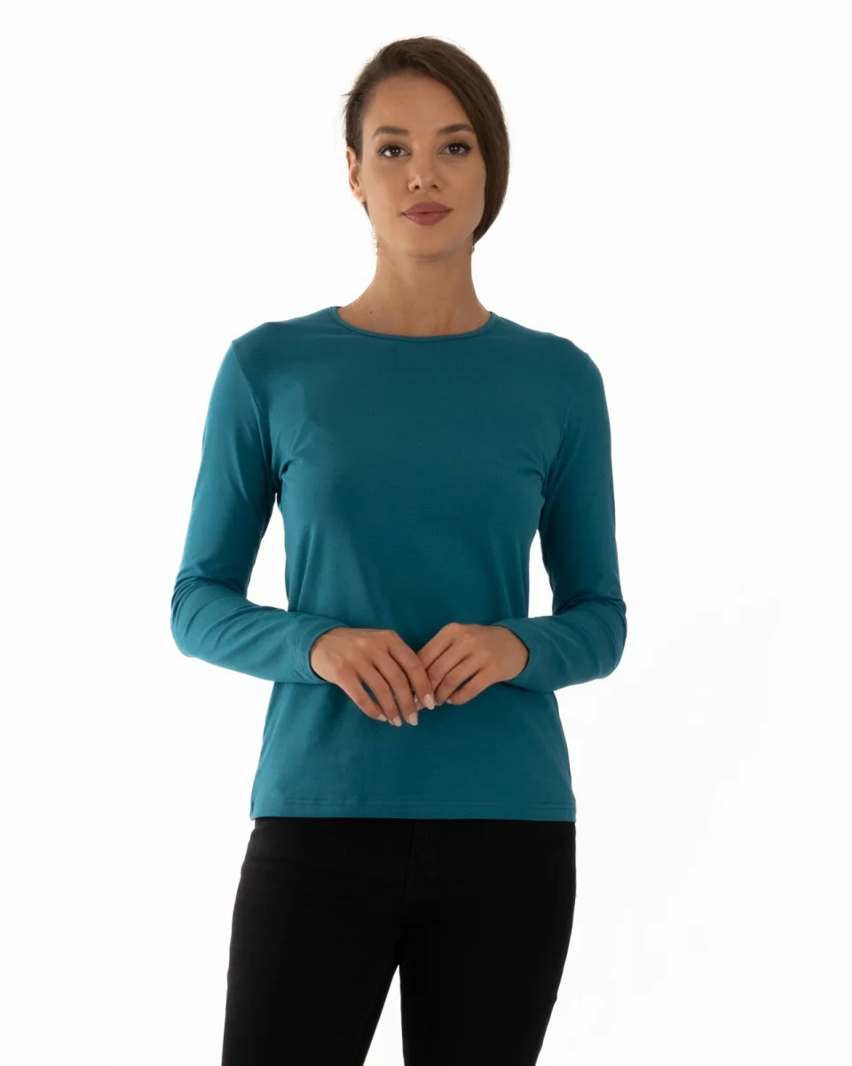 Bluză damă basic B.2401.Petrol