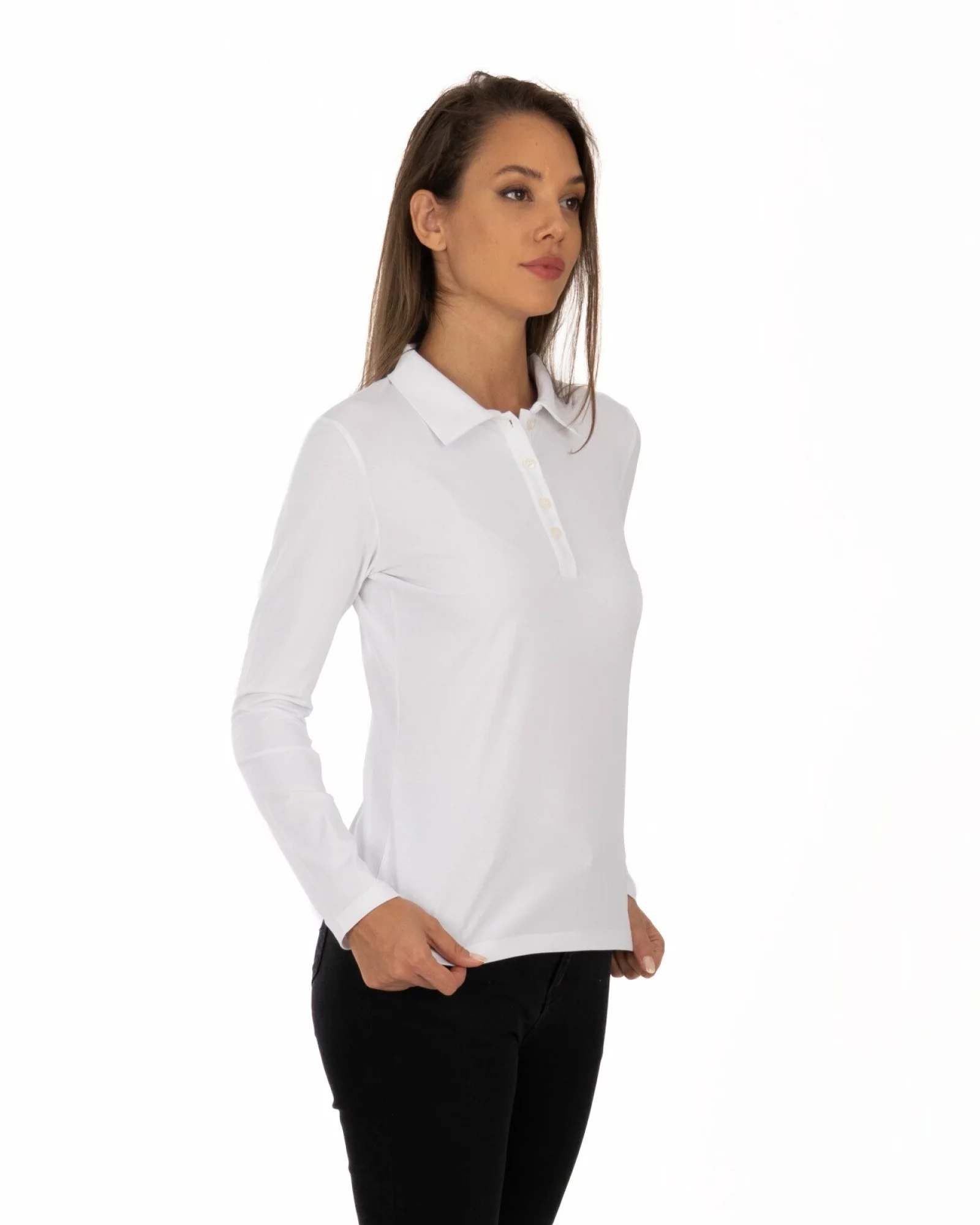 Bluză damă Polo B.2402.Alb