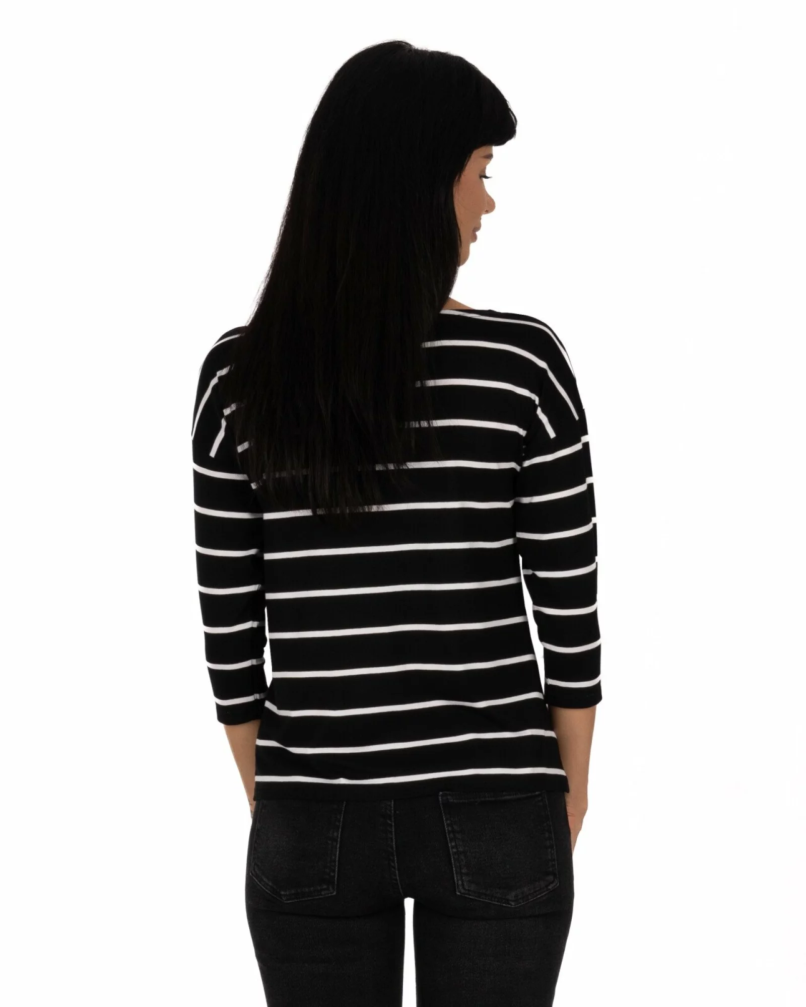 Bluză damă B.2250.Negru-Alb