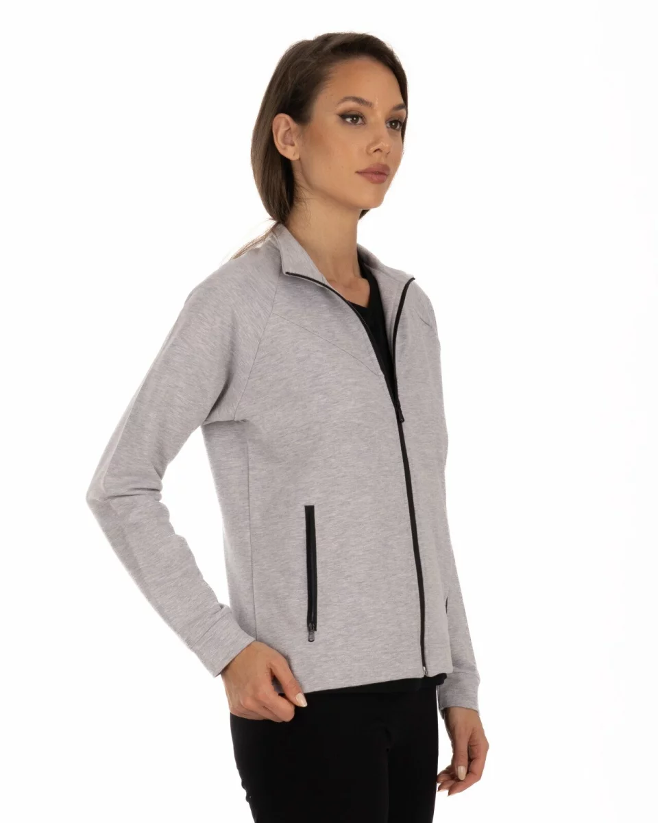 Jachetă Damă J.2079.Gri Melange Deschis