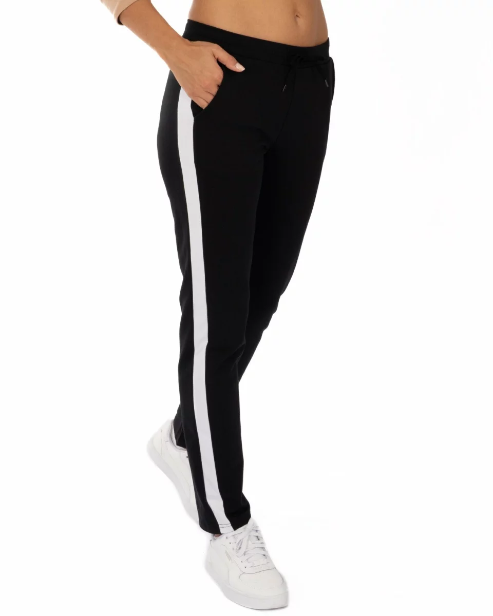 Pantalon Damă P.2269.Negru-Alb