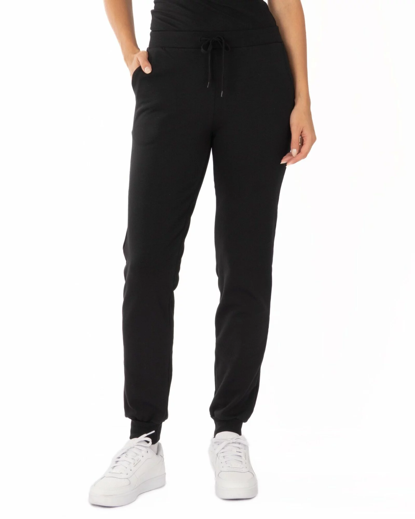 Pantalon Conic cu Manșete Termo Pufos Damă P.2233.Negru