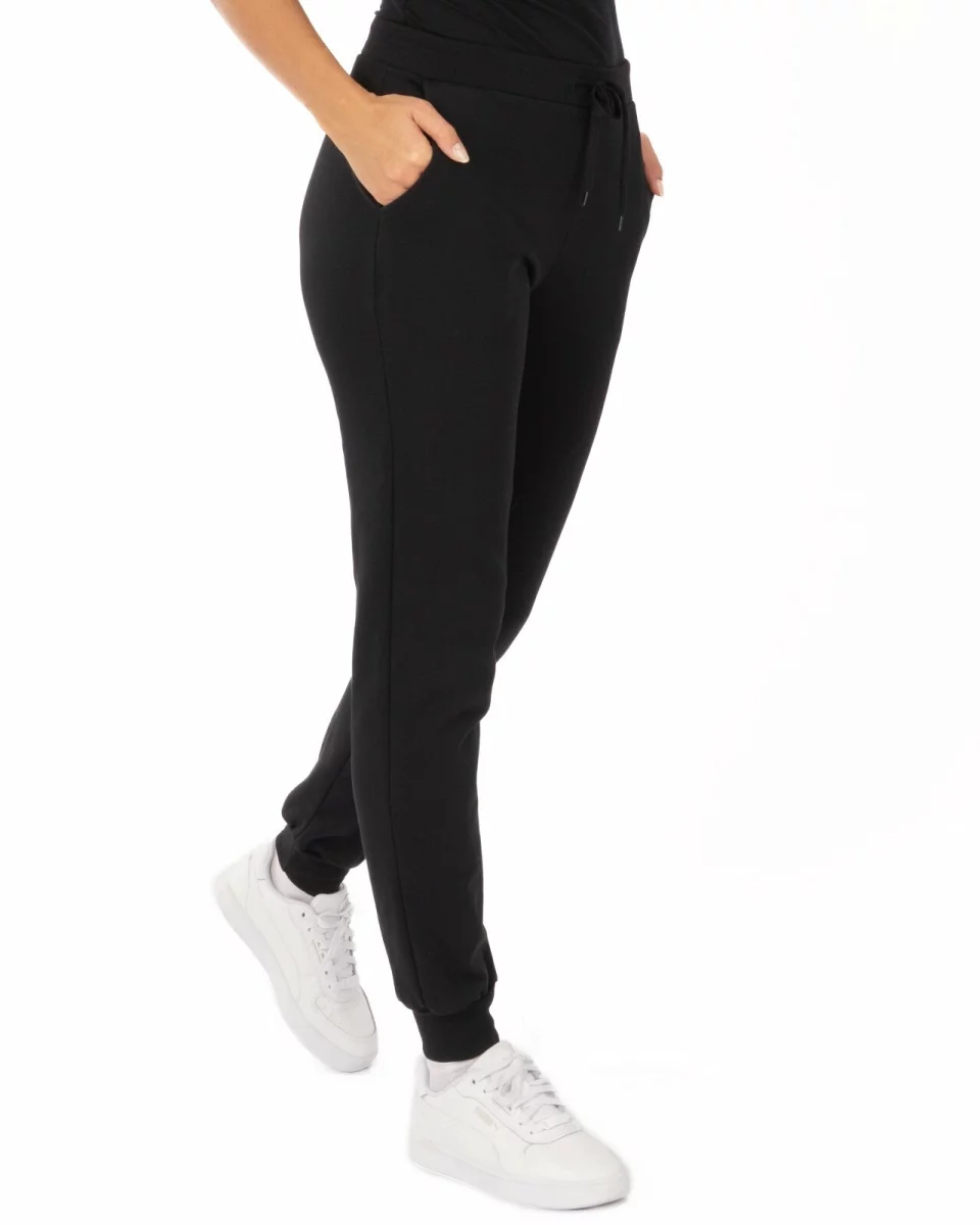 Pantalon Conic cu Manșete Termo Pufos Damă P.2233.Negru