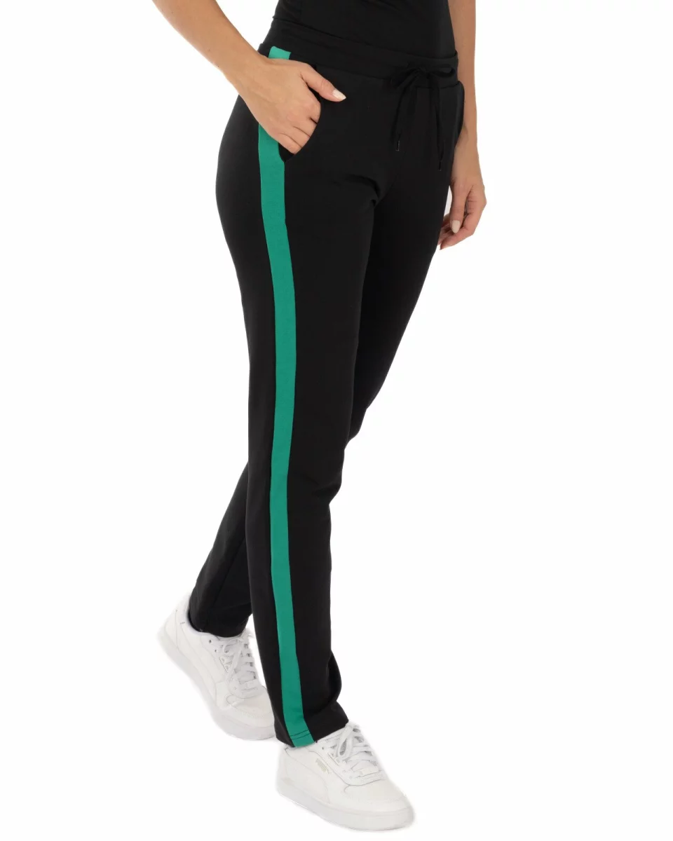 Pantalon Damă P.2269.Negru-Verde
