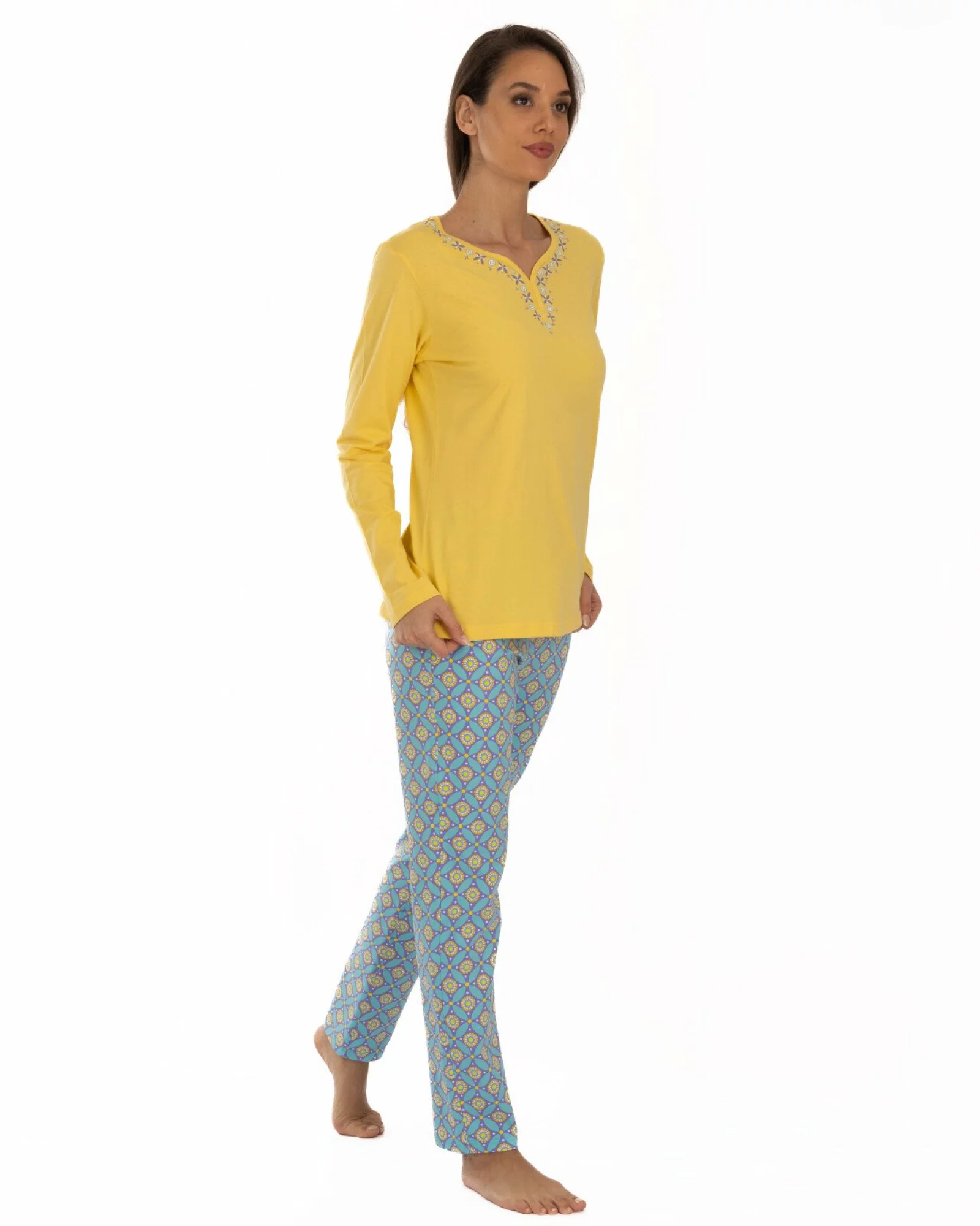 Pijama damă PIJ.2237.Galben