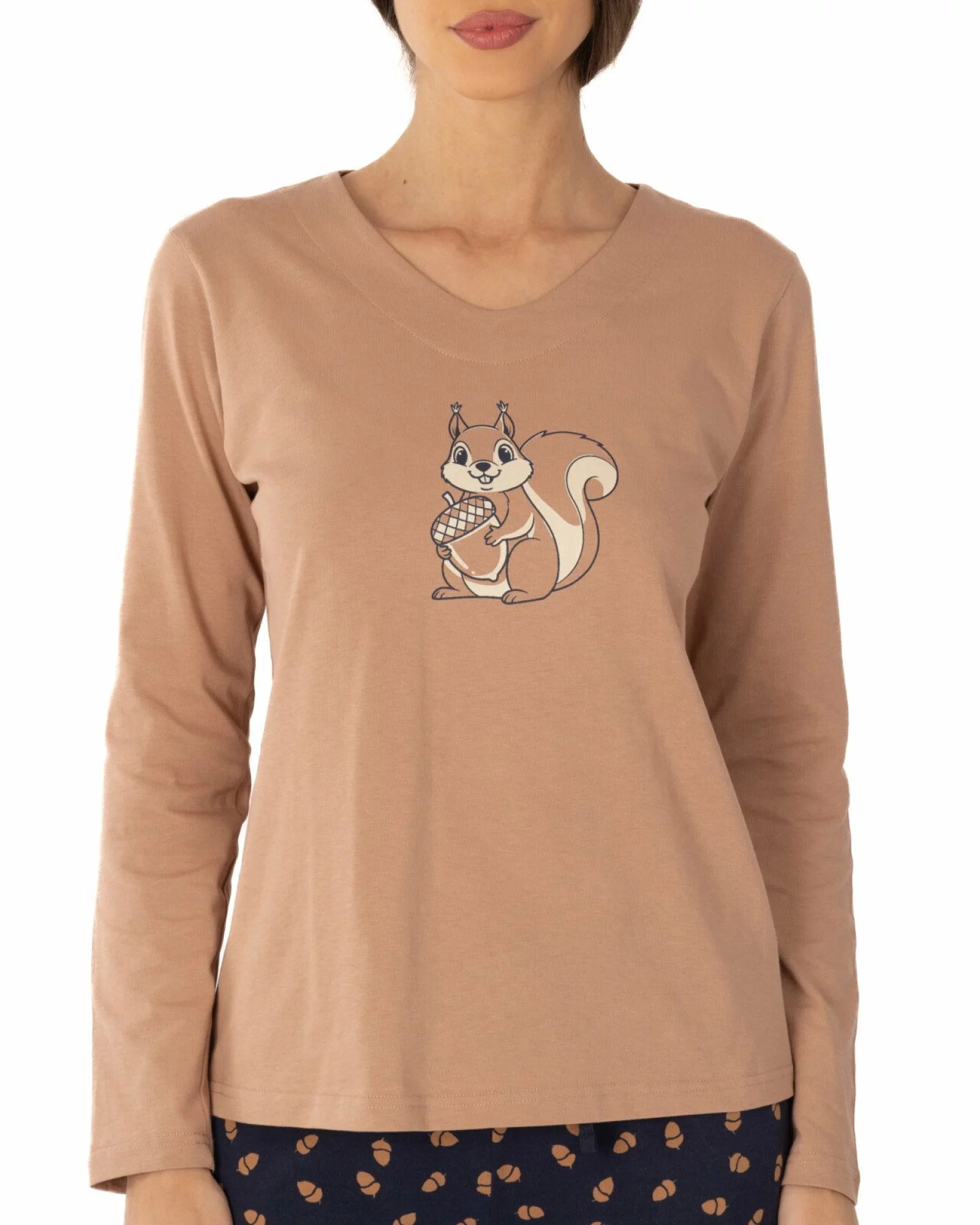 Pijama damă PIJ.2259.Alună